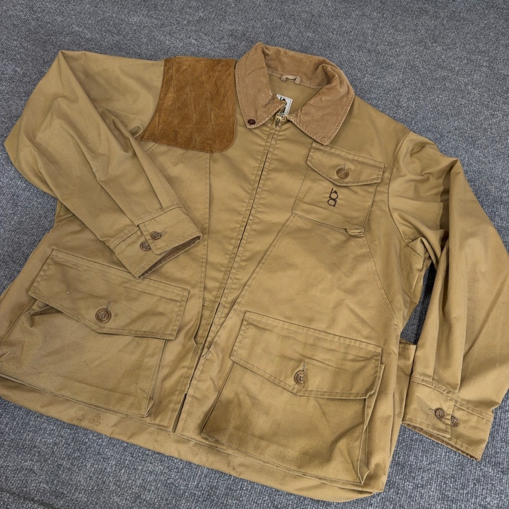 Vintage Bob Allen Hunting Jacket Men Large Corduroy Collar Hunting Shooting